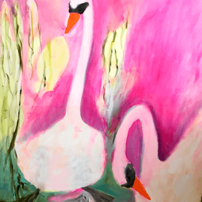 Sibelle Oilpainting-Swan-Family-122x90
